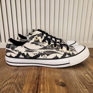 Converse CTAS Frozen 2 Enchanted Forest Women 9 Black White Disney Shoes 167360C